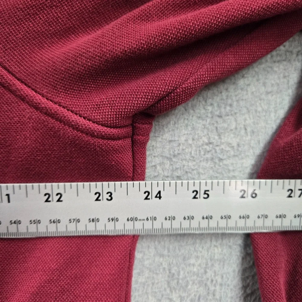 LL Bean Men‎ Track Jacket Large Red Full Zip Traditional Fit Pockets Mock Neck